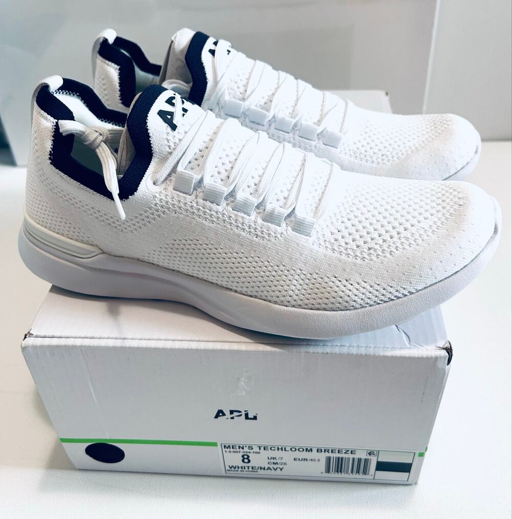 APL Techloom Breeze. White/Navy. Men's US size 8 or Women's US Size 9.5 NWTs